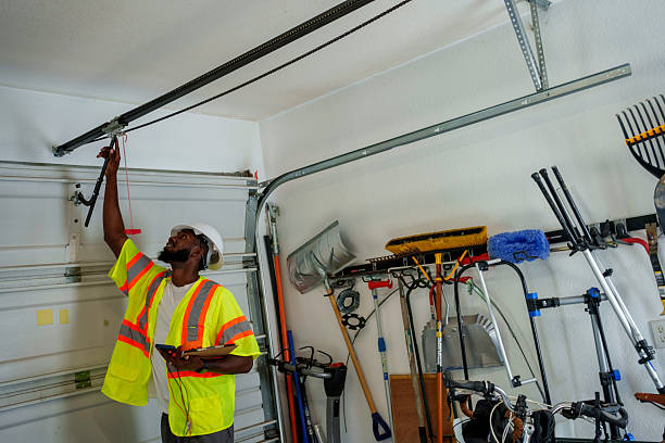 Professional Garage Door Installation technician working in Tatamy, PA